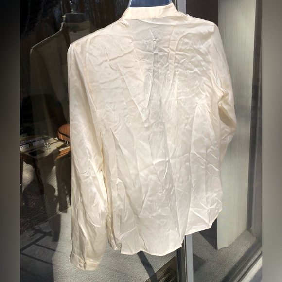 Uniqlo x Ines De La Fressange Silk Frilled Long Sleeve Blouse - Picture 5 of 6